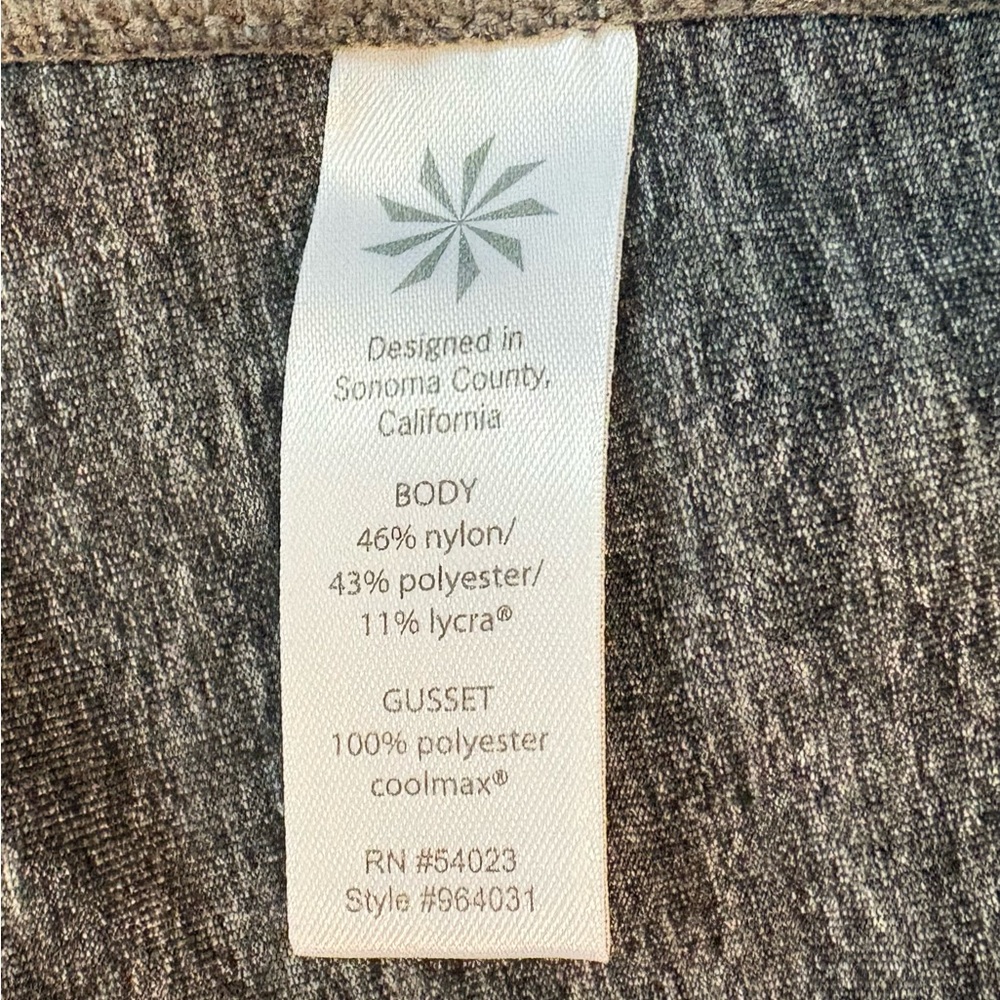Athleta Heather Gray Leggings Side Zipper Pockets and Contrast Stitching, Size S - Picture 5 of 7